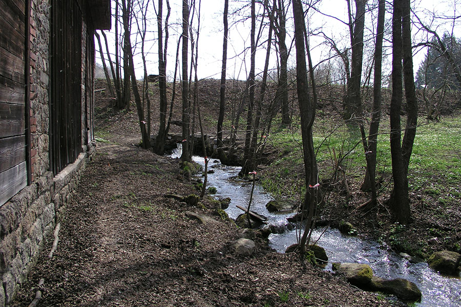 parkové úpravy Vysočina pohled na koryto před