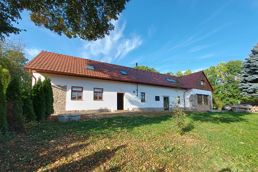 zemědělské stavení na Vysočině po rekonstrukci
